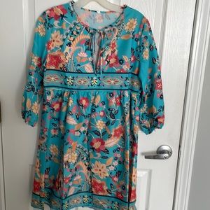 Dress Size Small Floral Teal